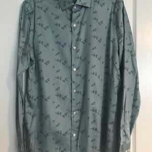 Men's Floral Patterned Shirt - Blue